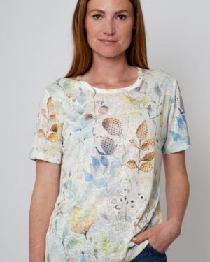 Camiseta  Manga Corta Hojas Amarillo de Karntner
