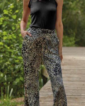 Pants Flare Capry Love Print de Janira