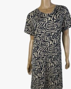 Vestido manga corta zig zag de Lin