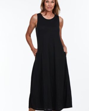 Vestido sin mangas básico largo sin mangas modal de Karntner