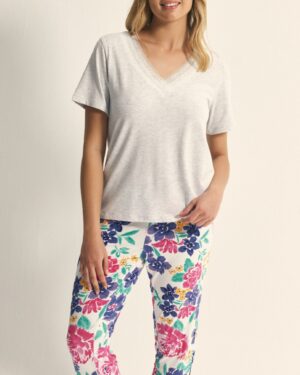 Pijama Modal Floral De Promise