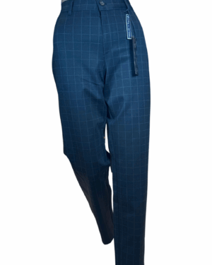 Pantalón en color negro con un elegante estampado de cuadros de Waltron