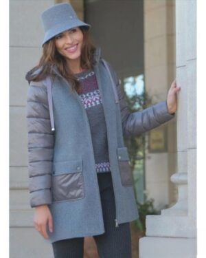 Parka combinada con paño de Mcm