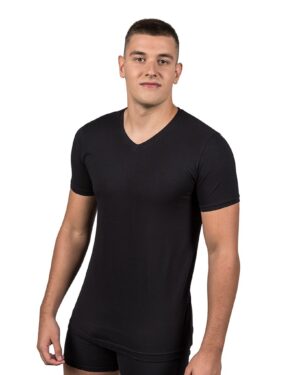 Camiseta cuello pico bielástico hombre Map