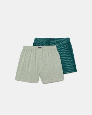Pack 2 Bóxers Abiertos Algodón 100% Estampados cuadros verdes hombre de Abanderado