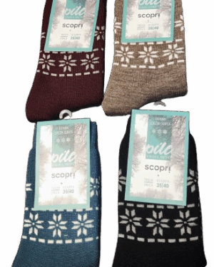 Calcetín mujer térmico flor de nieve de Scopri