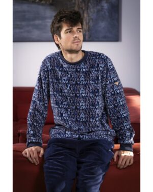 Pijama Sr Coralina Lettras Azules de Privata