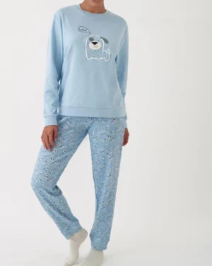 Pijama Woof Celeste de Promise