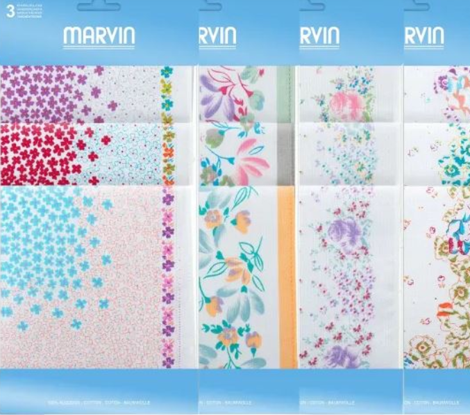 Pañuelos algodón MARVIN BALI estampados 3 pack